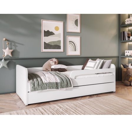 Duuli bed, with a mattress Biały 200x80