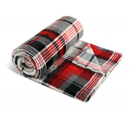 Deka Kemping 150x200 cm kostka červená