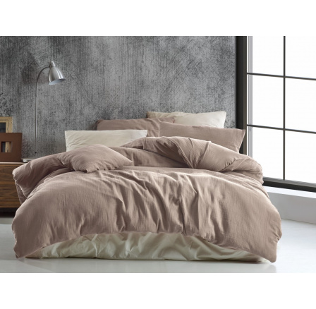 Francouzské mušelínové povlečení béžové 220x200