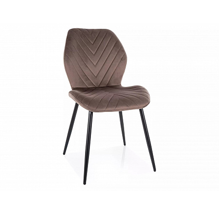 MIKE VELVET étkezőszék, Cappuccino Bluvel 38/Fekete