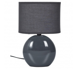 Grafit színű ovális kerámia lámpa