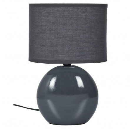 Grafit színű ovális kerámia lámpa