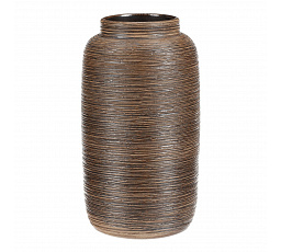 Váza keramická - zaoblená, 30 cm, hnědá