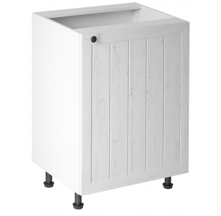 Konyhai alsó szekrény - PROWANSJA D601D - Jobb, Fehér/Andersen Fenyő