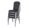 SOL bankett szék fekete-ezüst