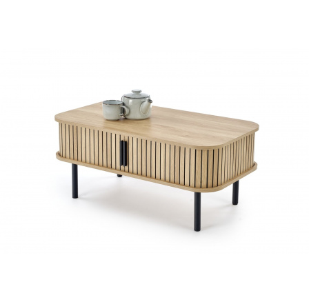 ANGELINA dohányzóasztal, természetes / fekete