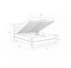 LOFT DREWNIANA DĄB BEZ MATERACY 180 X 200 KPL