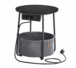 Odkládací stolek 45x45x50cm, mdf, černá, AKF-E1028 BK