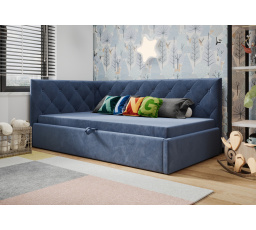 ŁÓŻKO ELZA - Odcienie niebieskiego- T73 , Strona lewa