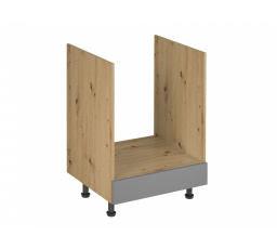 Konyhai alsó szekrény mosogatógéphez Langen D60ZK, bézs/tölgy artisan