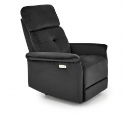 SEMIR dönthető fotel USB-vel, Fekete