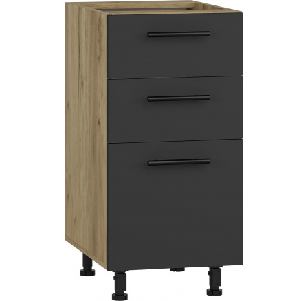 Konyhai alsó szekrény VENTO D3S-40/82, antracit tölgy