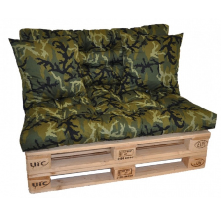 Polstry na paletový nábytek - látka maskáč