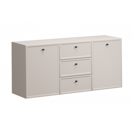 LORINI KOMODA 150 2D3SZ - cashmere / gałka czarna / wisząca