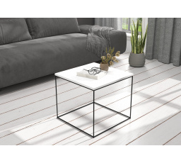 ELENA dohányzóasztal 50x50 Fekete+Fehér