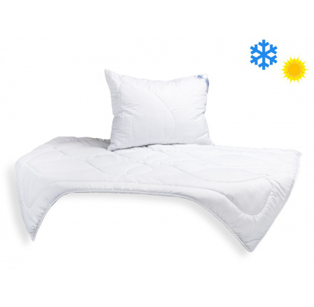 Celoroční SET prodloužená přikrývka 140x220cm 1100g + polštář 70x90cm 900g UNICO® zip