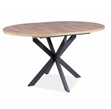 GASTON 100 étkezőasztal, Artisan Tölgy/Fekete matt