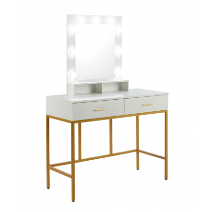 Fehér sminkasztal világítással T2-FXJG