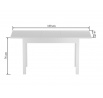 Fehér kihúzható asztal 120160x70 ST2-FX