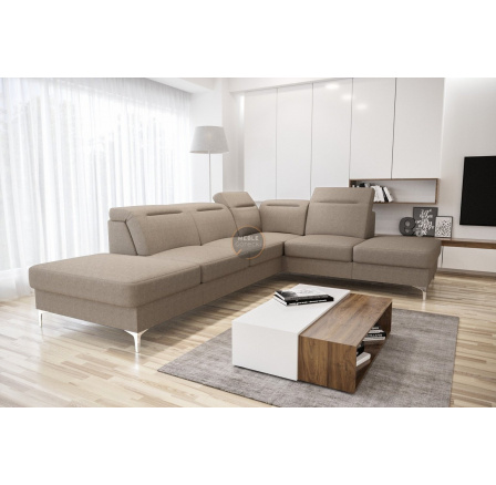 NAROŻNIK TAPICEROWANY OSLO 295x220 - prawa , Odcienie beżu