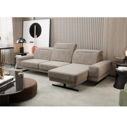 NAROŻNIK FIORE MINI 265x180 CM - Odcienie beżu , prawa