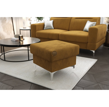 PUFA ZE SCHOWKIEM MALIBU 55X55 CM - Odcienie żółtego