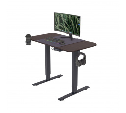 Elektromosan állítható asztal dió/fekete EGON, 1100 x 720 x 600 mm
