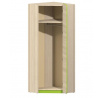 Sarok ruhásszekrény LORENTO L14, Briliáns Fehér/Tölgy Nash