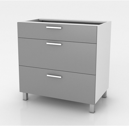Kuchyňská dolní skříňka NATANYA SZ60 3SZ, Červený lesk Kuchyňská dolní skříňka NATANYA SZ60 3SZ, Červený lesk