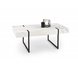 BLANCA konferencia asztal, fehér márvány/fekete