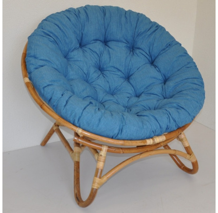 Dewata rattan fotel türkiz melírozott párnával Dewata rattan fotel türkiz melírozott párnával