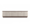 VESPER RTV 187 4D - cashmere mdf / orzech / złote uchwyty / cokół