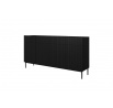 Komoda Nicole, matná černá / černé nohy