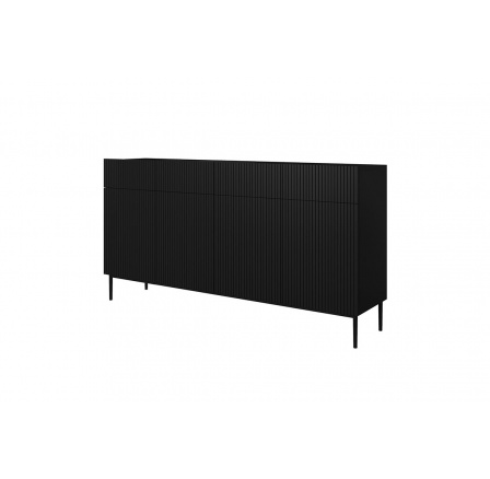 Komoda Nicole, matná černá / černé nohy