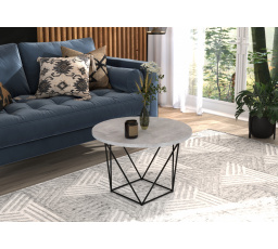 LIAM Dohányzóasztal Fekete+Beton