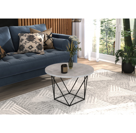 LIAM Dohányzóasztal Fekete+Beton