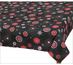 Vánoční ubrus ozdoby šedé