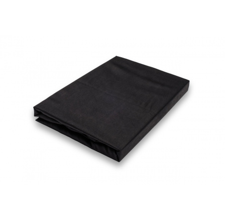 Napínací saténové prostěradlo černé 80x200