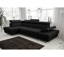 NAROŻNIK GALAXY MINI 170x280 - Odcienie czarnego , lewa