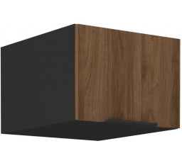 Horní skřínka MONZA - 50 NAGU-36 1F, Černá mat/Ořech