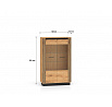 URSO 05 vitrin, arany Craft tölgy / fekete