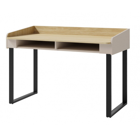 ALESSIO AE 10 íróasztal, Bézs-homok/Tölgy olajozott