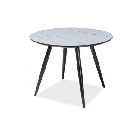 STÓŁ IDEAL EFEKT MARMURU/CZARNY STELAŻ 100X100