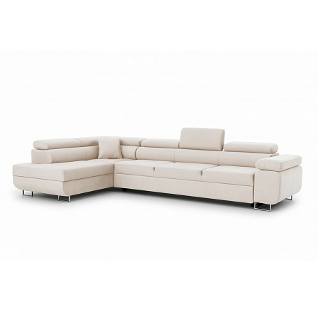 Narożnik Annabelle Maxi z funkcją spania / Ditra New 20 / nogi chrom / strona lewa Narożnik Annabelle Maxi z funkcją spania / Ditra New 20 / nogi chrom / strona lewa