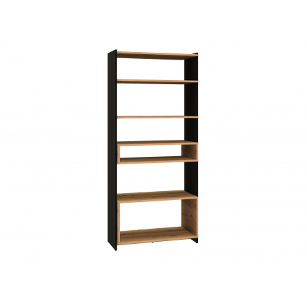TRIS 04 dąb artisan/czarny - regał