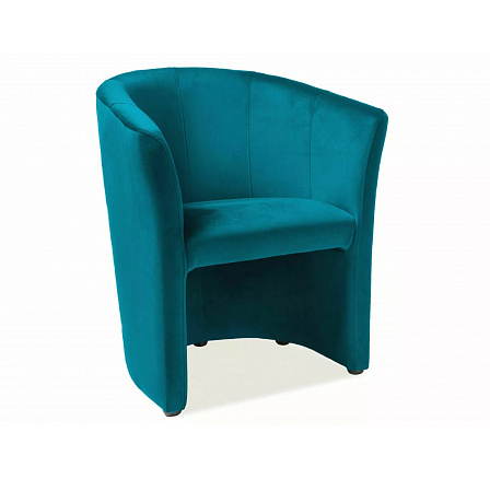 TM-1 VELVET fotel, Türkiz Bluvel 85/Wenge