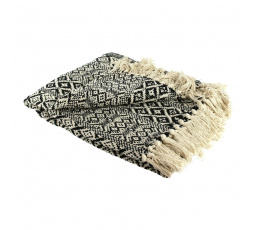 Ágytakaró Etnikai 120x150cm fekete-fehér