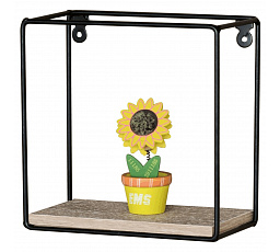 Polička, kov, hnědá, P-061 OAK