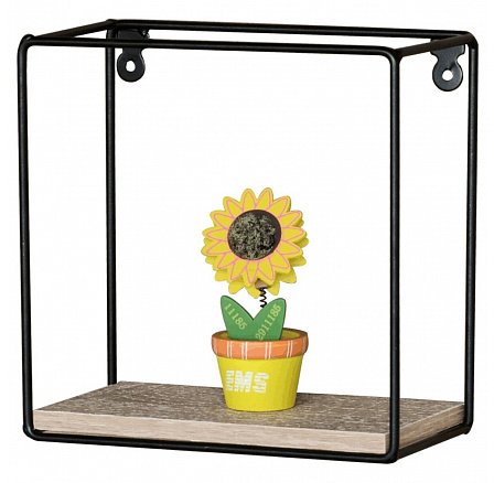 Polička, kov, hnědá, P-061 OAK