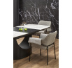 OSMAN étkezőasztal, fehér márvány hatás/fekete